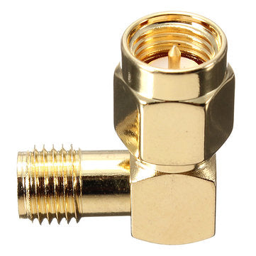 DANIU SMA Male To SMA Female Jack Right Angle Crimp RF Adapter Connector