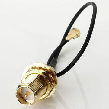 DANIU 10cm PCI U.FL / IPX to RP-SMA Female Jack Pigtail Cable