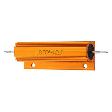 3pcs RX24 100W 4R 4RJ Metal Aluminum Case High Power Resistor Golden Metal Shell Case Heatsink Resis