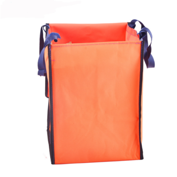 Shopping Cart Fabric Bag Portable Folding Oxford Trolley Rolling Bag Luggage (COLOR.: ORANGE)