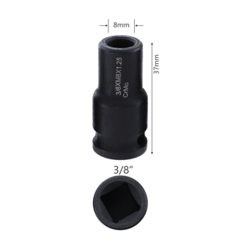 Drillpro Socket Adapter 6mm/8mm/10mm Socket Holder 3/8 Inch Square Driver Bolt Dr... (SIZE: M8X1.25)