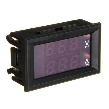 0.56" DC 100V 50A Red+Red Dual LED Display Mini Digital Voltmeter Ammeter Panel Amp Volt Voltage Cur