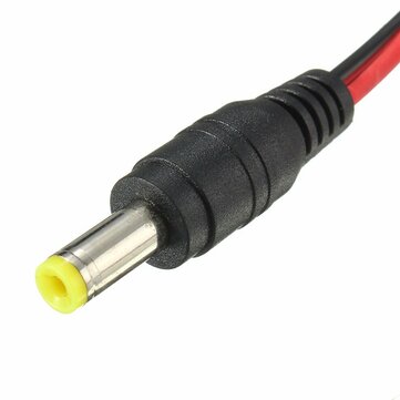 LUSTREON DC12V Male/Female Power Supply Jack Connector Cable Plug Cord Wire 5.5mm x ... (PLUG: MALE)