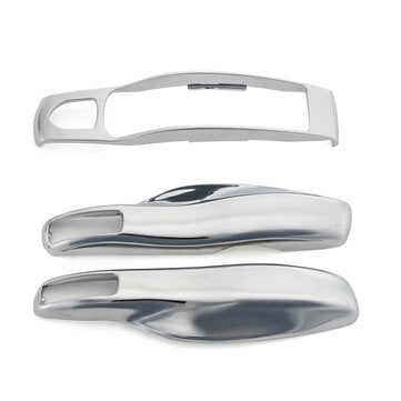 3Pcs Silver Remote Key Case Fob Cover For Porsche Panamera Macan Cayman 91