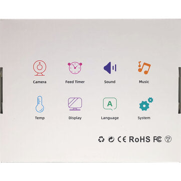 Wireless Video Color Baby Monitor High Resolution Baby Nanny Security Camera Night Vision Temperatur
