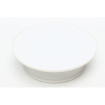 Round White Velvet Top Electric Motorized 360 Rotating Turntable Jewelry Ornament Display Stand