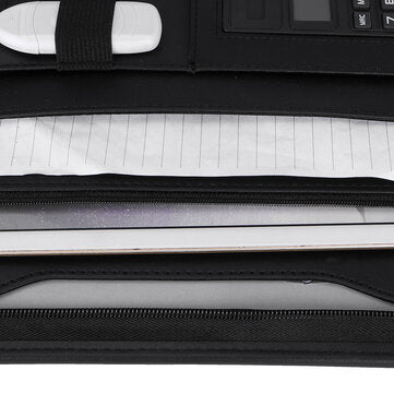 A4 Business File Folder with Ccalculator Memo Pad Multifunctional Card Holder Tablet Bag Conference