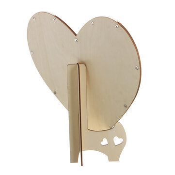 Wedding Signing Board Heart Shape Wooden Wedding Sign Heart Drop Box for Guest Book Message Box Wedd