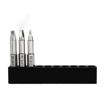 BROPPE 3Pcs 50mm S1-S3 Magnetic Square Head Screwdriver Bits 1/4 Inch Hex Shank