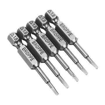 5pcs 1.8 50mm Screwdriver Bits Set 1/4 Inch Hex Magnetic Triangle Screwdriver Bits