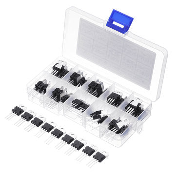 60pcs 10 Values TO-220 Voltage Regulator Transistor Triode Kit L7805 L7806 L7809 L7812 L7815 L7824 L