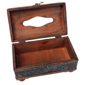 Retro Vintage Wooden Tissue Box Rectangular Paper Cover Case Napkin Holder Gift Kitchen Storage Rack