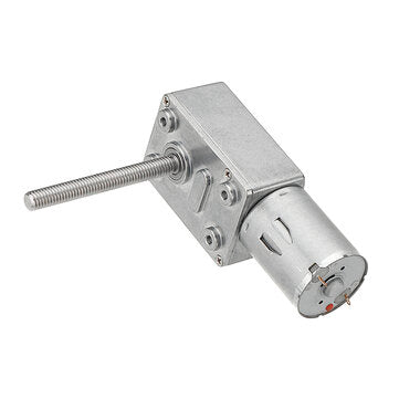 Machifit 2Pcs JGY370 50mm-M6 Screw Worm Gear Motor DC 12V 18RPM Self-locking Reduction Gear Motor