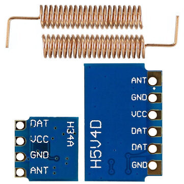 3pcs RF 433MHz for Transmitter Receiver Module RF Wireless Link Kit +6PCS Spring Antennas OPEN-SMART