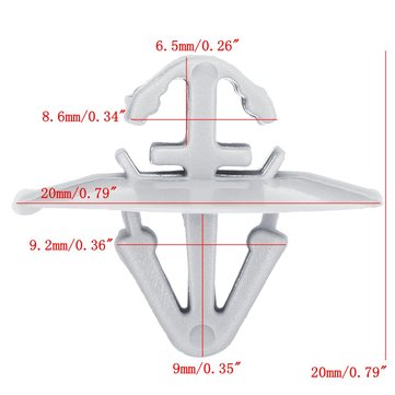 100pcs Door Trim Moulding Car Fastener Clip Retainer Panel Bumper Fastener For Renault