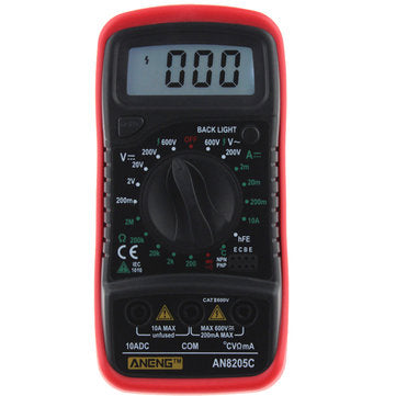 ANENG AN8205C Digital Multimeter AC/DC Voltage Meter DC Ammeter Resistance Temper... (COLOR.: GREEN)