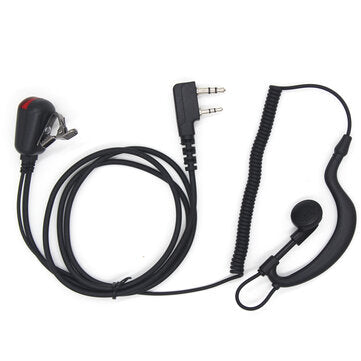 Walkie Talkie Earphone  for Baofeng Radio With PTT LED Light Headset Microphone K Port Earpiece