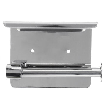 Stainless Steel Toilet Paper Roll Towel Holder Tissue Bath Accessory Storage Hooks