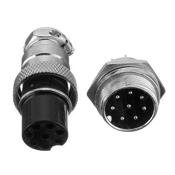 3Set GX16-8 Pin Male And Female Diameter 16mm Wire Panel Connector GX16 Circular Aviation Connector