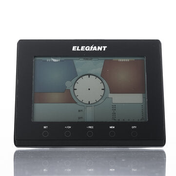ELEGIANT EOX-9938 US F Digital Indoor Outdoor Thermometer Hygrometer Monitor Sensor Automatic Time