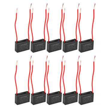 10pcs CBB61 450V 1.2uf Starting Capacitance AC Fan Capacitor CBB Motor Run Capacitor 450V 1.2F