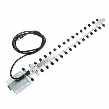 RP-SMA 2.4GHz 25dBi Directional Outdoor WiFi Antenna Wireless Yagi Antenna with Cable for Extending