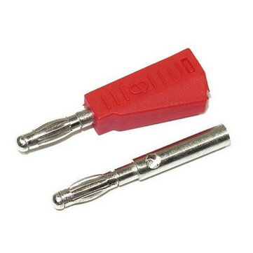 P3002 100Pcs Red 4mm Stackable Nickel Plated Speaker Multimeter Banana Plug Connector Test Probe Bin