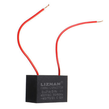 10pcs CBB61 450V 8uf Starting Capacitance AC Fan Capacitor CBB Motor Run Capacitor 450V 8F