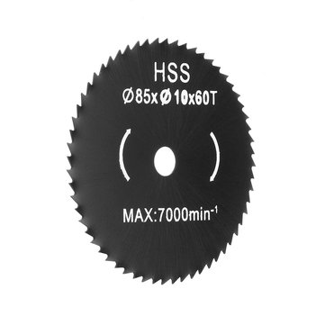 Drillpro 5pcs 85mm Saw Blade Woodworking 60 Teeth 10mm Bore Circular Cutting Disc
