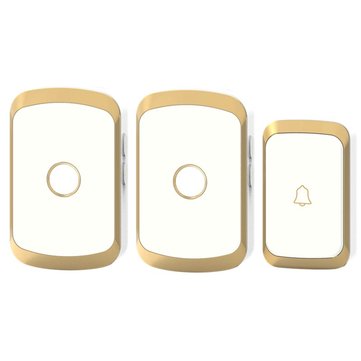 CACAZI A20 Wireless Music Doorbell Waterproof AC 110-220V 300M Remo... (COLOR.: GOLD | PLUG: USPLUG)