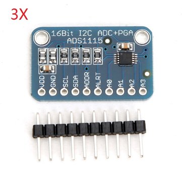 3Pcs CJMCU-ADS1115 16Bit ADC Development Board Module