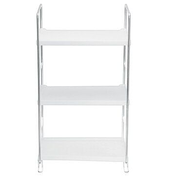 Three Layer Storage Rack Chrome Plated Copper Shelf Detachable Storage Shed Organizer ... (TYPE: .A)