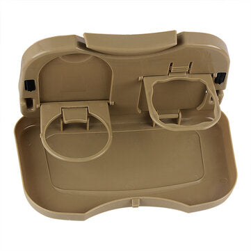 Car Meal Plate Cup Holder Tray/Car Backseat Food Tray with Bottle Cup Holder (COLOR: BEIGE)