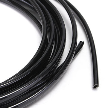 5m Rubber Car Interior Moulding Trim Strip Black Flexible Decoration Dashboard Door Edge Line