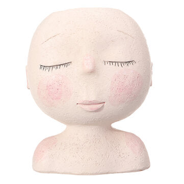 Nordic Doll Shaped Flower Pot Sculpture Flower Pot Art Vase Home Decor Succulents Head Shaped Vase O