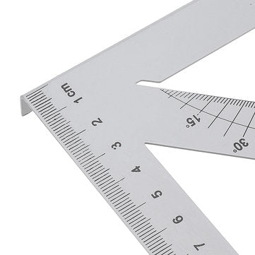 Woodworking 45/90 Degree Triangle Ruler Carpenter L Square Marking Ruler Angle Ruler