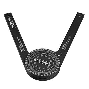 7-Inch Aluminum Protractor Angle Finder Miter Saw Protractor Featuring Precision Laser-Inside & Outs