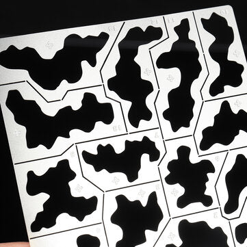 Stainless Steel 1/35 1/100 AJ0032 Spray Template Forest Camouflage Mould Tool
