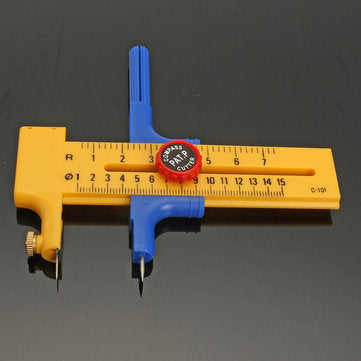 Adjustable Compass Circle Cutter Dia 10mm-150mm Rubber Paper Cut Leather Tool