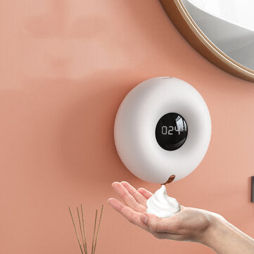 Wall Mounted Automatic Soap Dispenser Infrared Induction LED Display Temperature Foam Hand Sanitizer