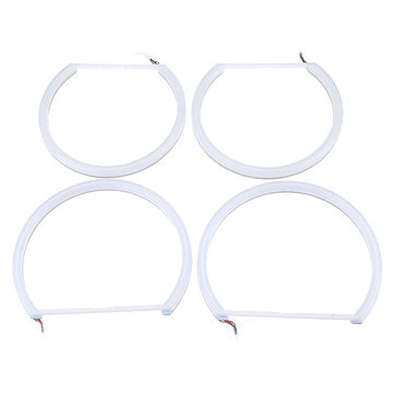 4PCS 131mm+146mm Multi-Color RGB LED Angel Eyes Halo Ring Lights Headlights with Remote Control For