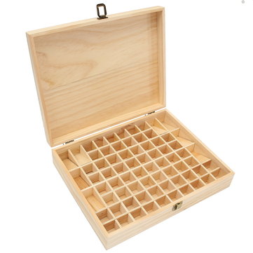 72 Grids Wooden Bottles Box  Container Organizer Storage for Essential Oil Aromatherapy