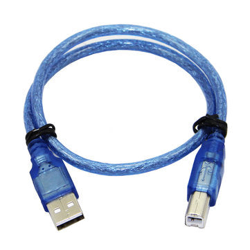 3pcs 30CM Blue USB 2.0 Type A Male to Type B Male Power Data Transmission Cable For