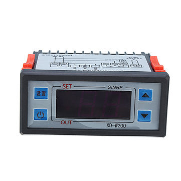 XD-W200 24V Digital Display Intelligent Temperature Controller Cold Storage Controller Adjustable Th