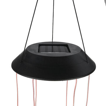 Color Changing LED Solar Power Lamp Hummingbird Wind Chime Light Hanging Decor