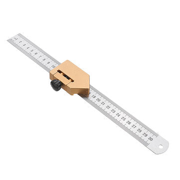 Woodworking 45 Degrees Angle Line Caliber Ruler 300mm Precision Measuring Scribe Tool Woodworking To