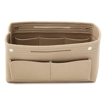 Women Handbag Organizer Bag Makeup Purse Insert Felt Multi Pocket Tote Travel