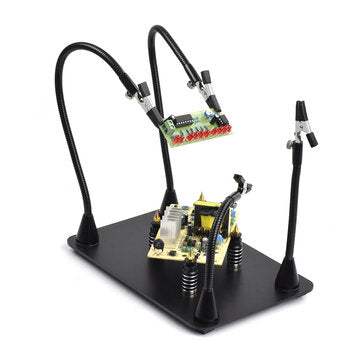 NEWACALOX Magnetic PCB Board Fixed Clip Fixture Flexible Arm Soldering Third Hand Soldering Iron Hol