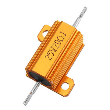 5pcs RX24 25W 20R 20RJ Metal Aluminum Case High Power Resistor Golden Metal Shell Case Heatsink Resi