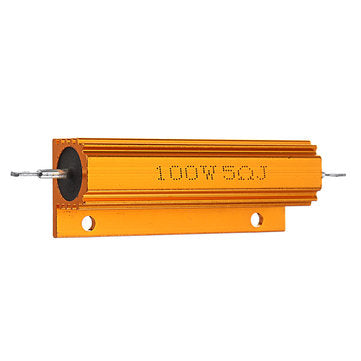 RX24 100W 5R 5RJ Metal Aluminum Case High Power Resistor Golden Metal Shell Case Heatsink Resistance